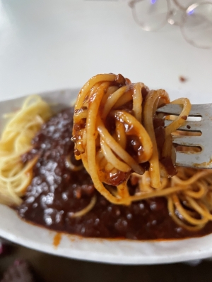 白砂-しらす 朝ご飯、朝からボロネーゼ