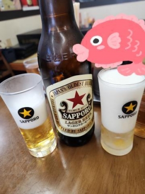 ひより 昼ビール～!