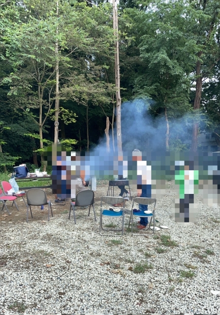 久保 キレながら食べるBBQ