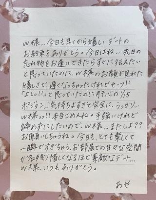 あや 感謝の手紙┃触りすぎはないラップダンスを……W様